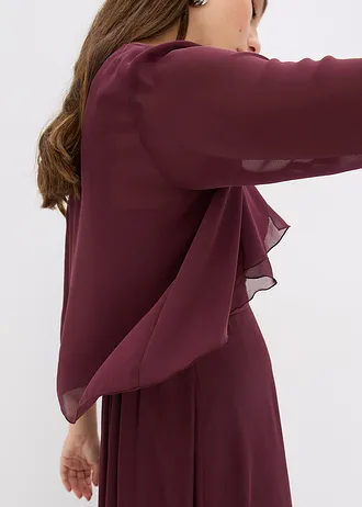 Boleró finom sifonból • borvörös • bonprix áruház