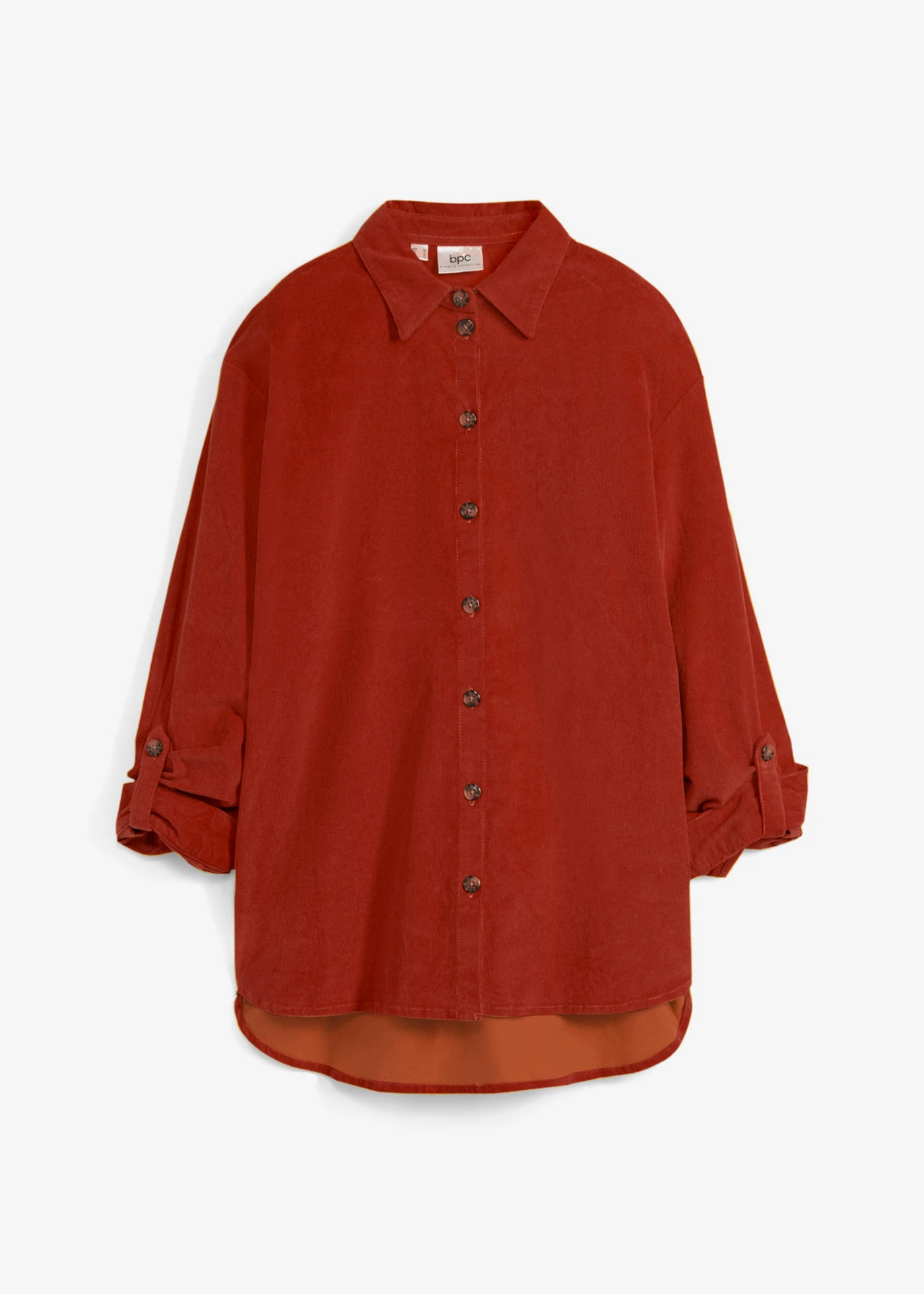 Chemise en velours côtelé avec fentes sur le côté • rouille • product-page.page-title-suffix