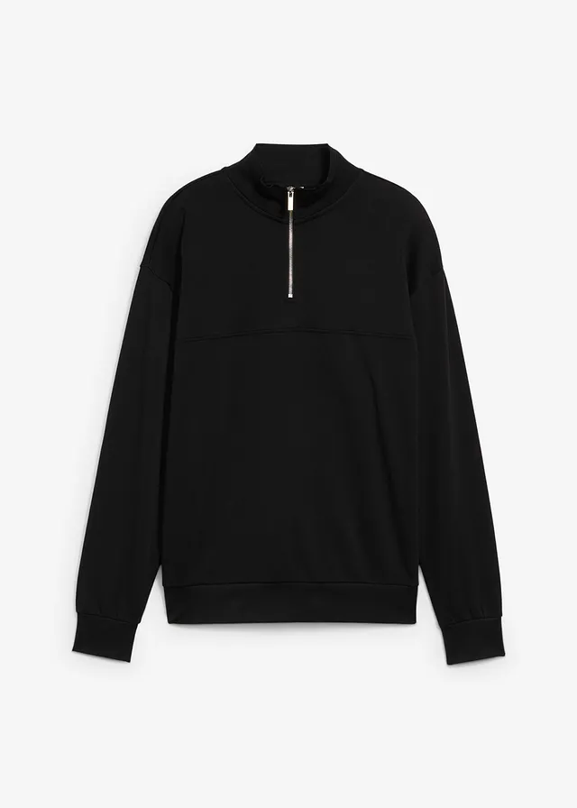 Sweat oversize 100% coton, Couleur: noir