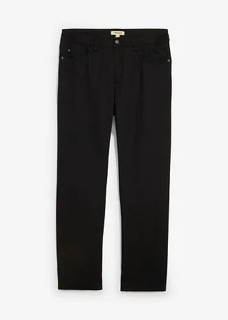 Pantaloni termo Relaxed Fit drepți, cu talie elastică • negru • magazin bonprix