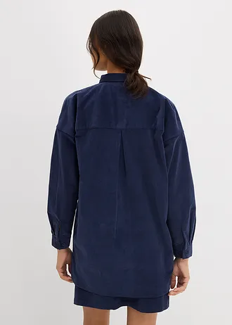 Oversize manšestrová košile • tmavě modrá • bonprix obchod