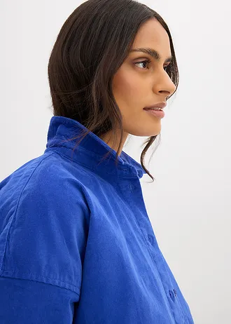 Kordová košeľa, oversize • drahokamovo modrá • obchod bonprix