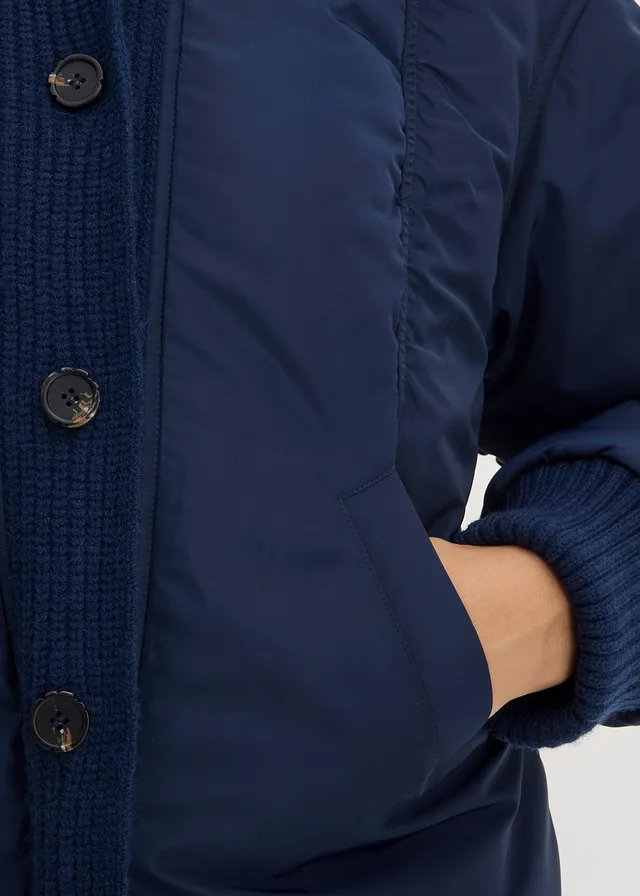 Veste rembourrée à finitions côtelées • bleu foncé • product-page.page-title-suffix