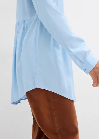 Dlouhá halenka z viskózy • světle modrá • bonprix obchod