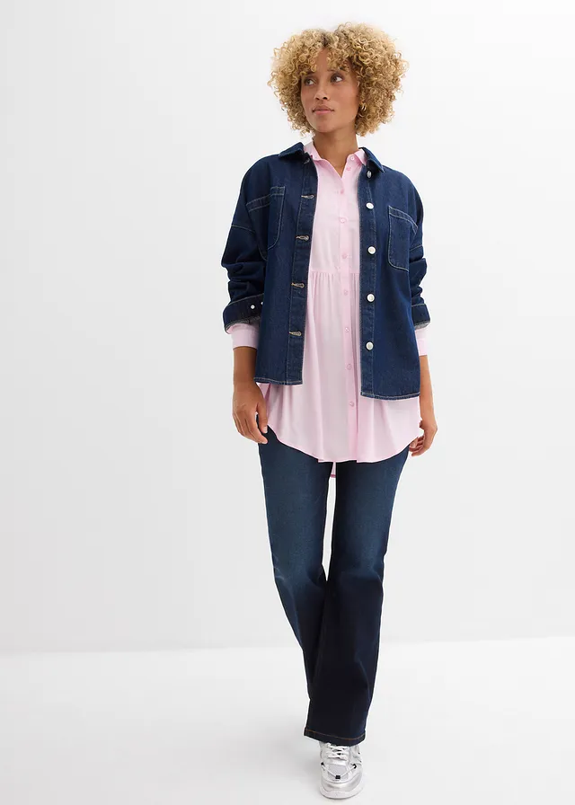 Chemisier long en viscose • rose cristal • product-page.page-title-suffix