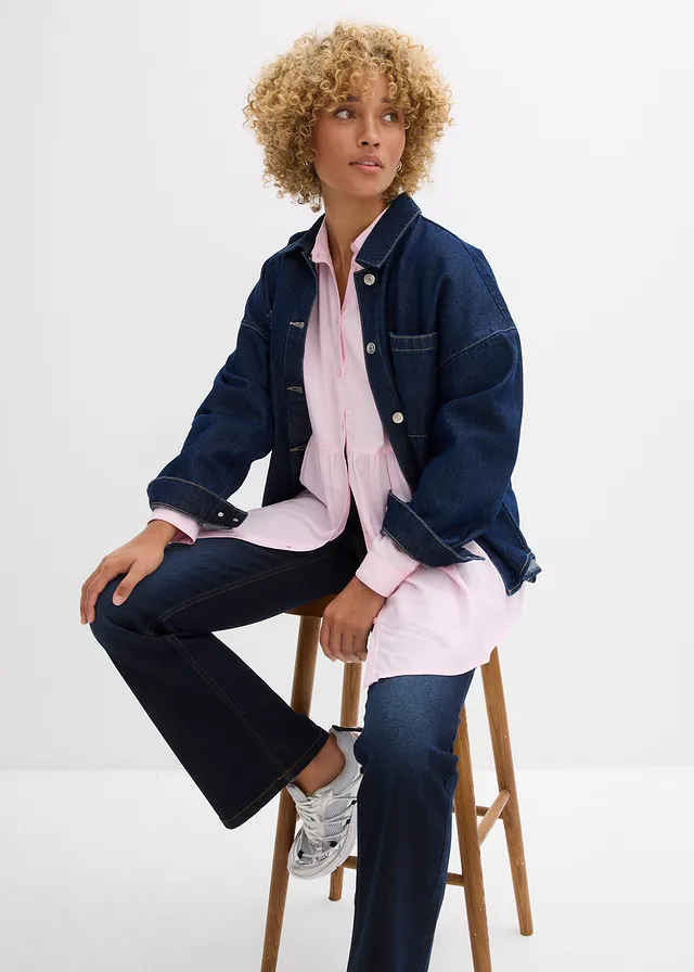 Chemisier long en viscose • rose cristal • product-page.page-title-suffix
