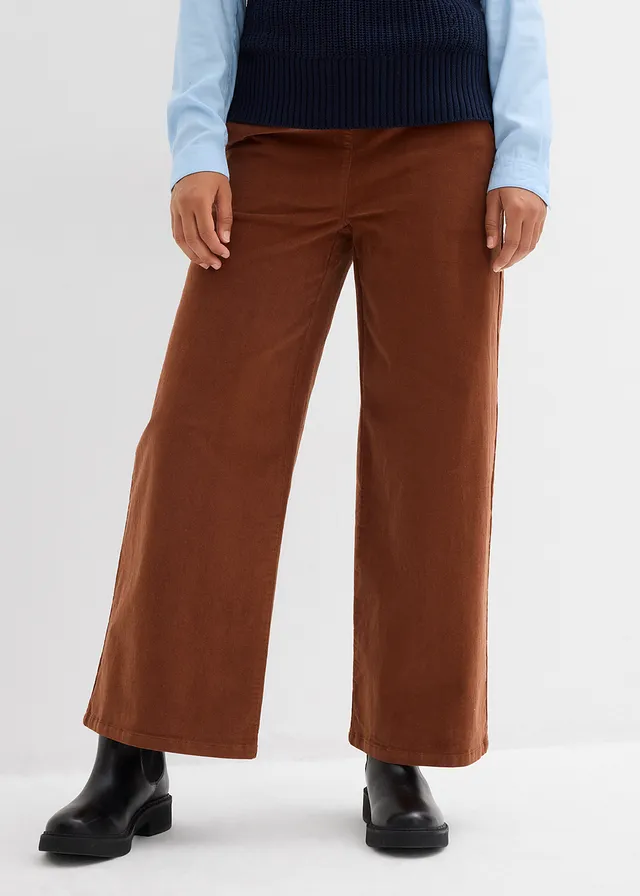 Pantalon en velours côtelé, taille haute élastiquée • brique • product-page.page-title-suffix