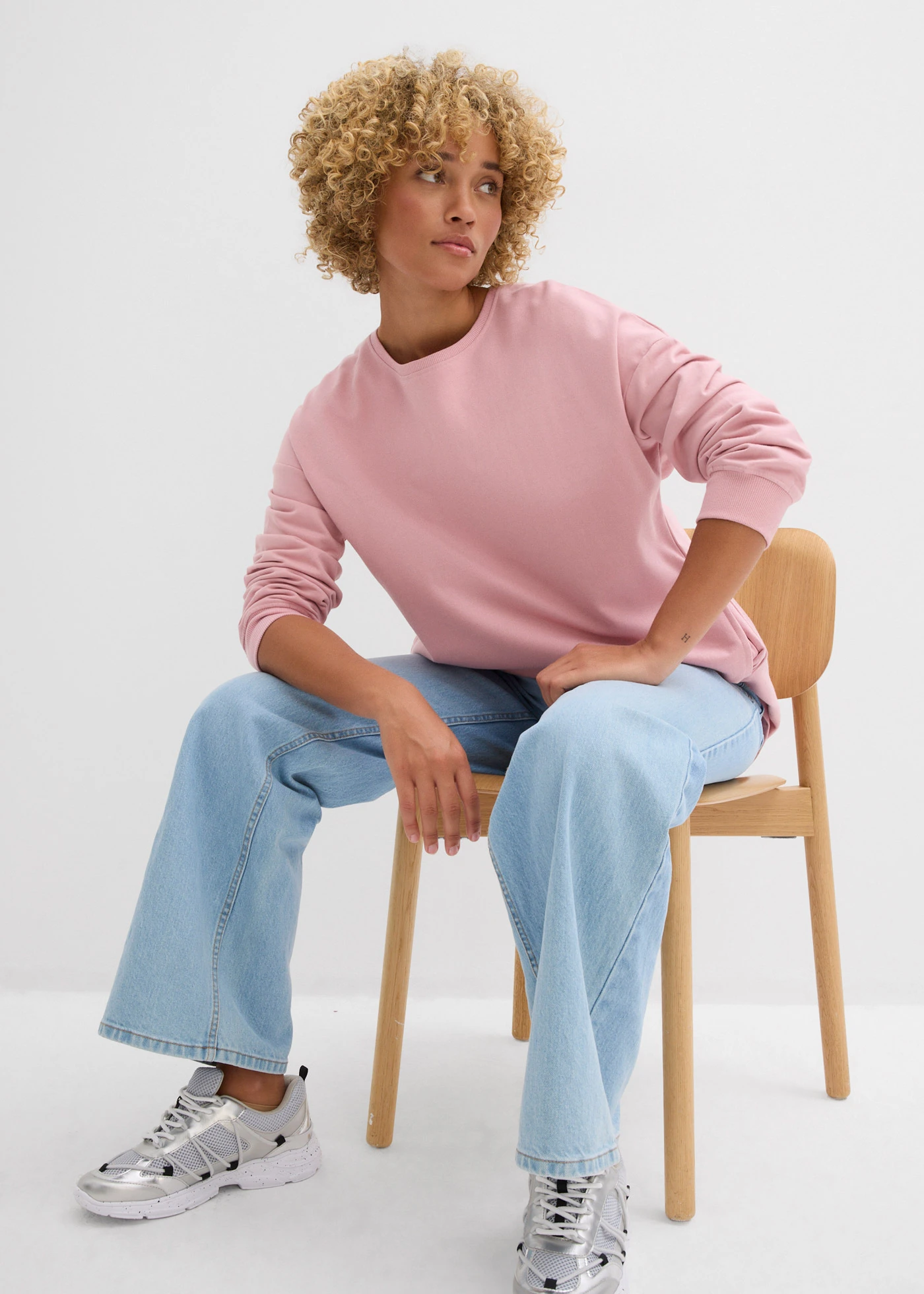 Oversized sweater van katoen • asroze • bonprix online shop