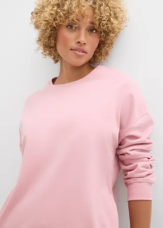 Sweat-shirt oversize 100% coton • rose cendré • Boutique bonprix