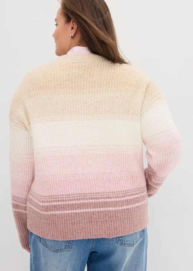 Pull, Couleur: beige galet-écru-rose cendré-vieux rose