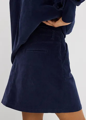 Krótka spódnica sztruksowa • granatowy • sklep bonprix