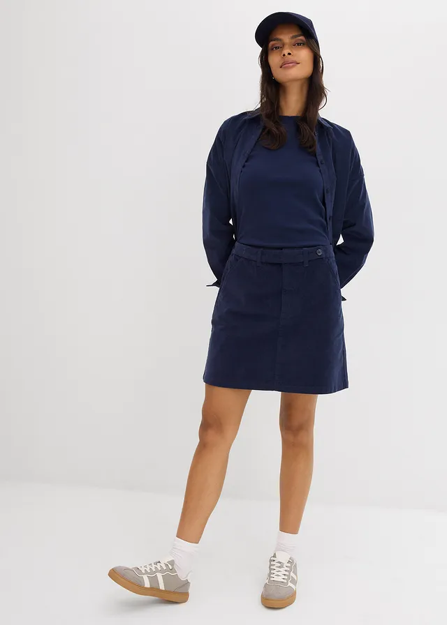 Corduroy rok • donkerblauw • product-page.page-title-suffix