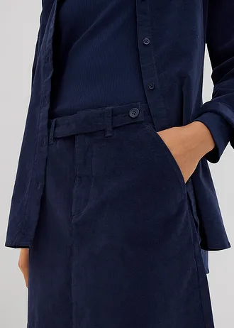 Krótka spódnica sztruksowa • granatowy • sklep bonprix