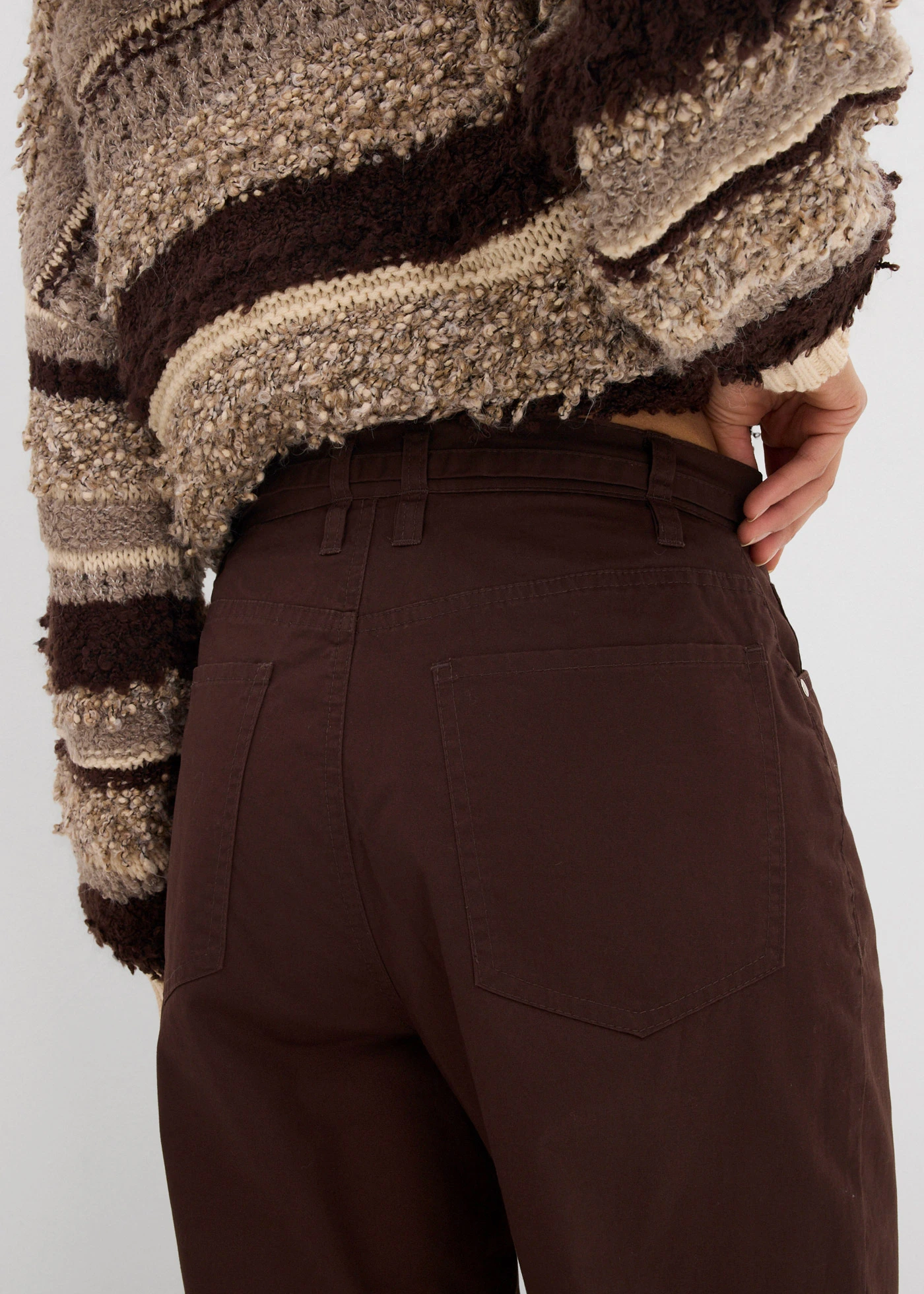 Keprové kalhoty z čisté bavlny • tmavě hnědá sepraná • bonprix obchod