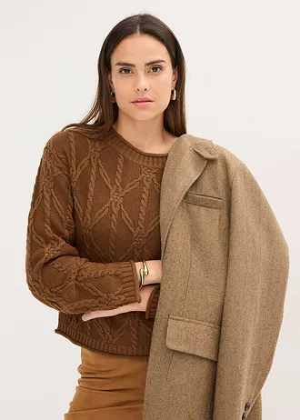 Trui met katoen • pimentbruin • bonprix online shop