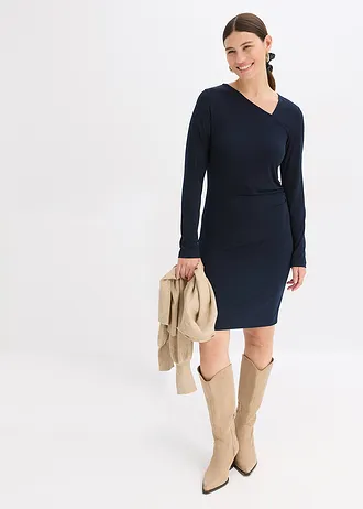 Jersey jurk, Kleur: donkerblauw