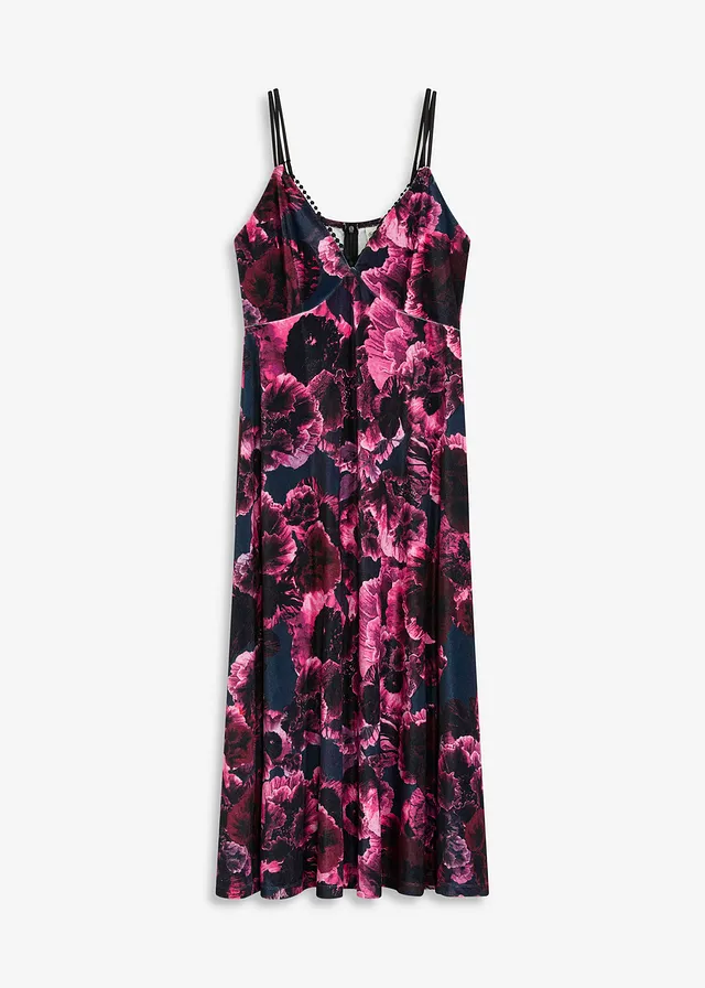 Rochie midi din catifea lucioasă