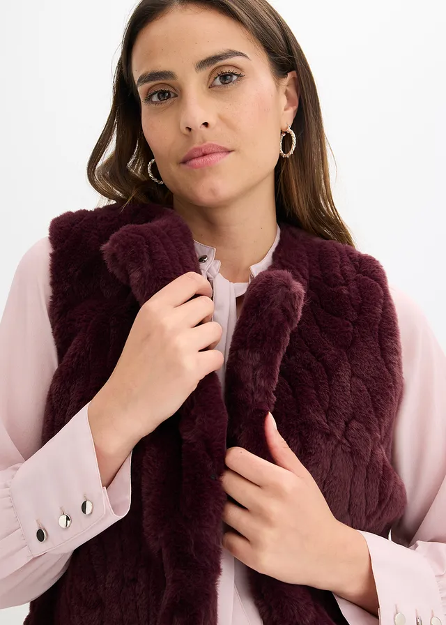 Gilet sans manches doux et moelleux • bordeaux • product-page.page-title-suffix