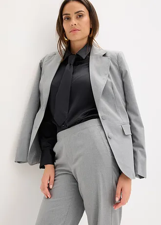 Satijnen blouse met een afneembare das • zwart • bonprix online shop