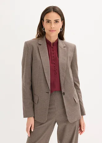 Blazer à carreaux • taupe-marron foncé carreaux • Boutique bonprix