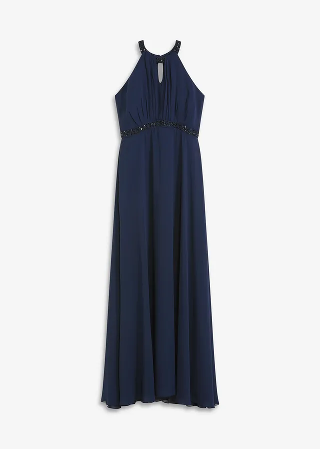 Rochie maxi cu perluțe aplicate