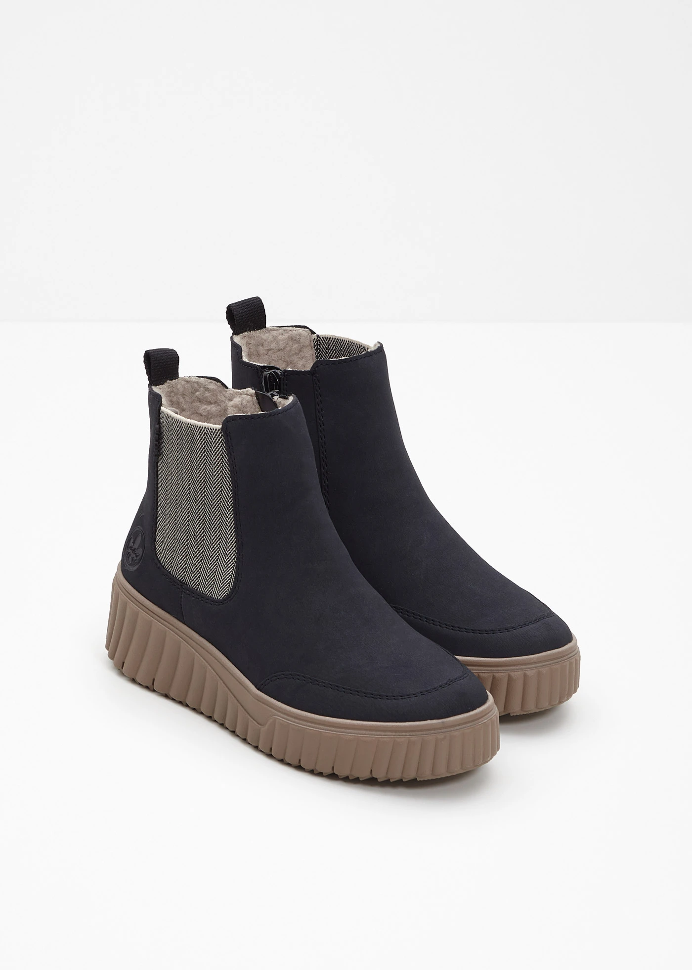 Gevoerde boots van Rieker • donkerblauw • bonprix online shop