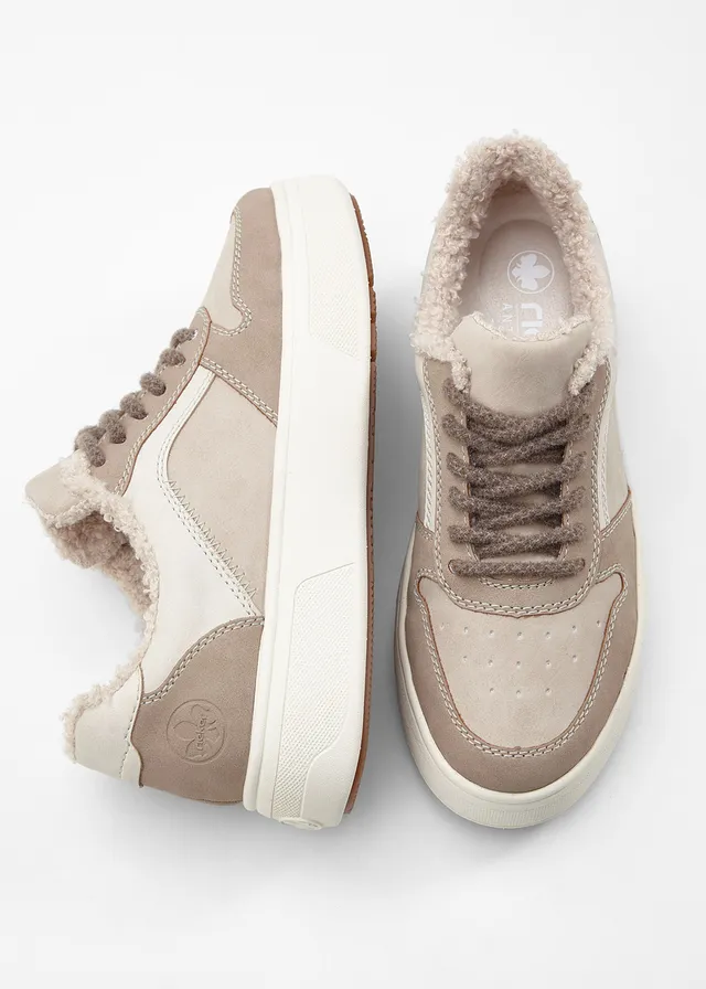 Gevoerde plateau sneakers van Rieker • beige • product-page.page-title-suffix