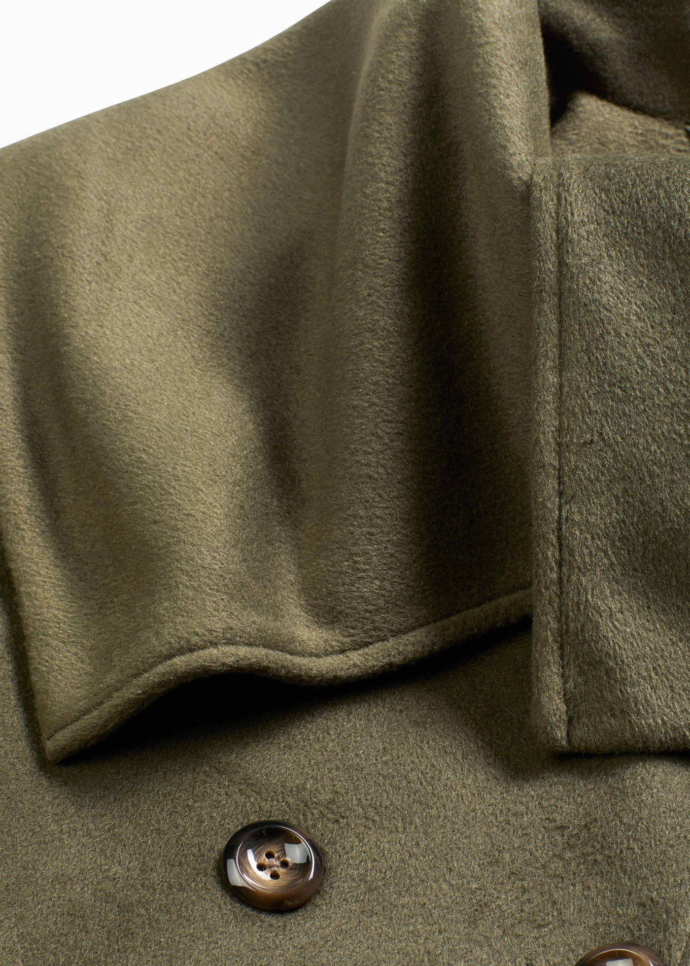 Płaszcz oversize z materiału w optyce wełny, z szerokim kołnierzem • ciemny oliwkowy • sklep bonprix