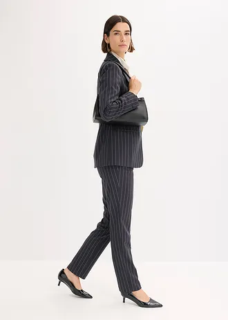 Kalhotový kostým s vlasovými proužky, 2dílný • černo-béžová s proužky • bonprix obchod