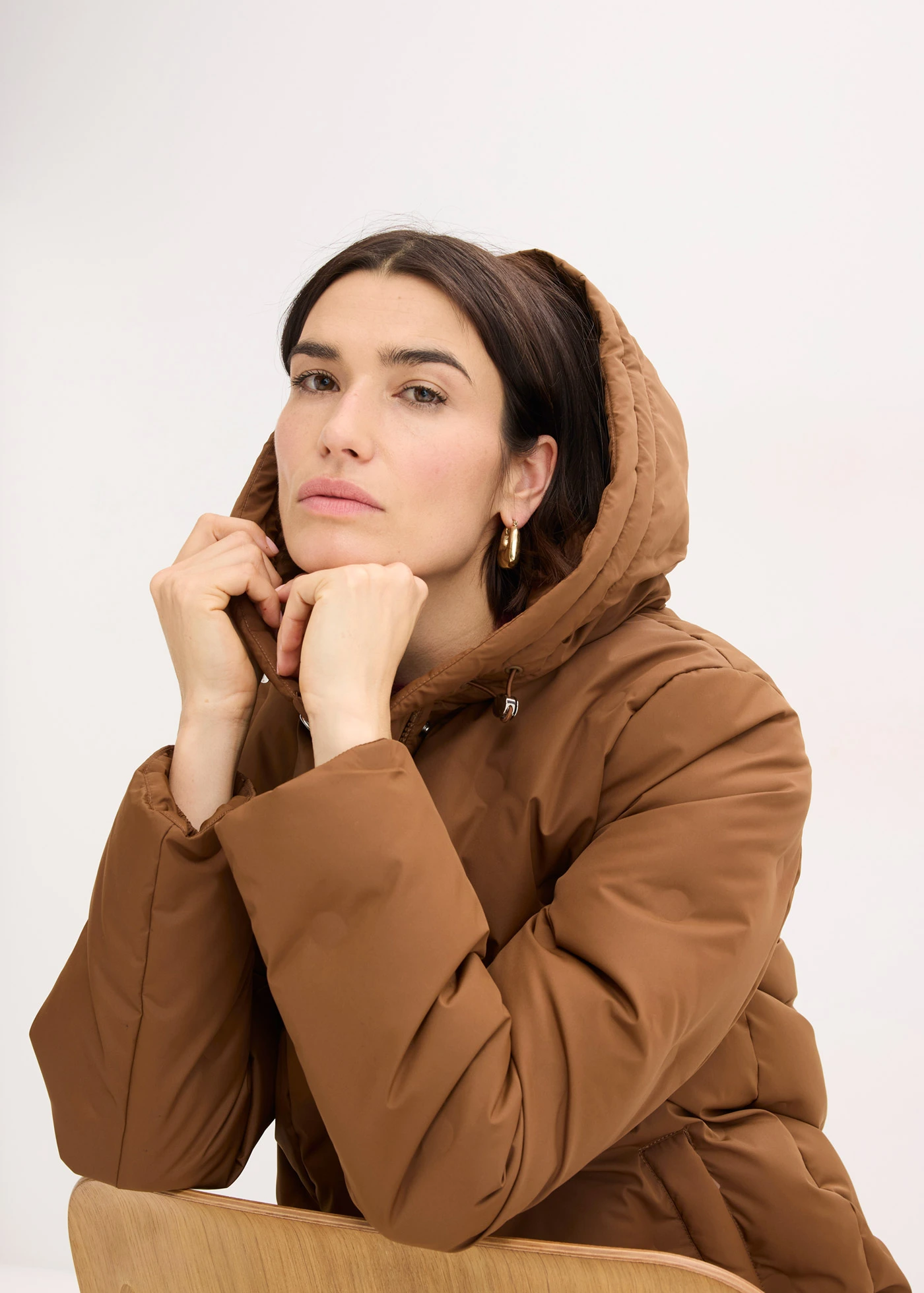 Gewatteerde jas in 2-in-1-look • pimentbruin • bonprix online shop