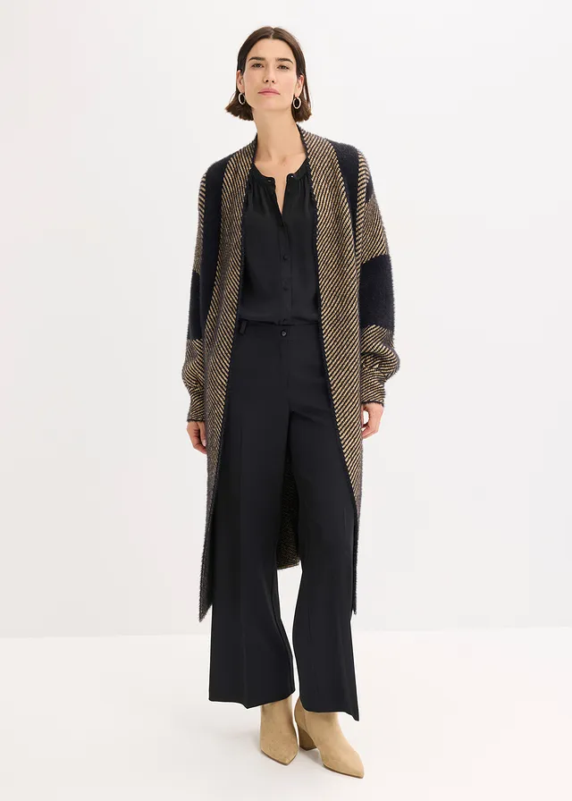 Gilet long en maille • noir • product-page.page-title-suffix