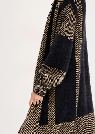 Gilet long en maille • noir • Boutique bonprix