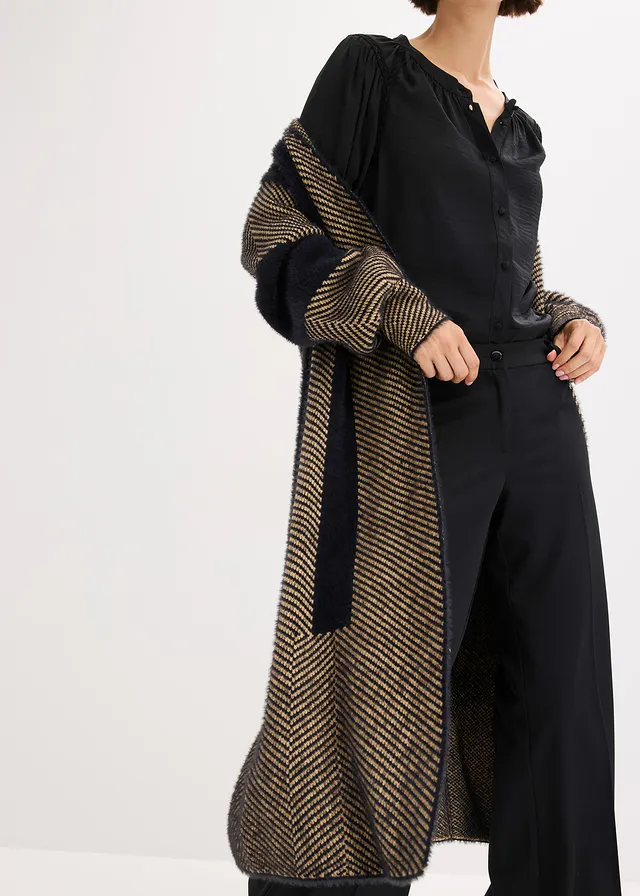 Gilet long en maille • noir • product-page.page-title-suffix