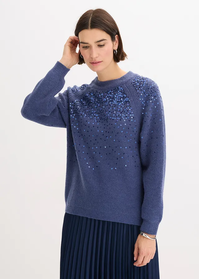 Trui met pailletten • indigo • product-page.page-title-suffix
