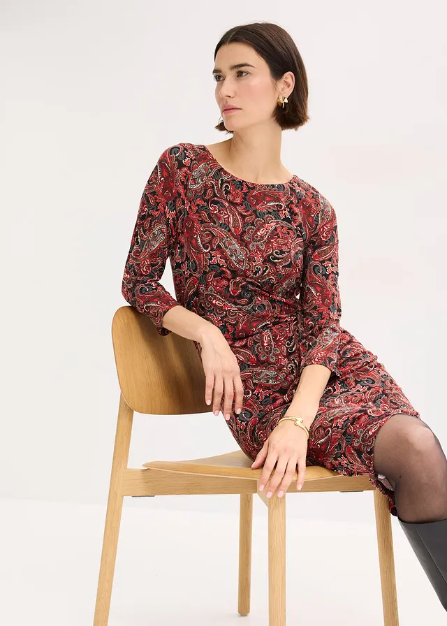 Robe en jersey à imprimé paisley • noir-rouge paisley • product-page.page-title-suffix
