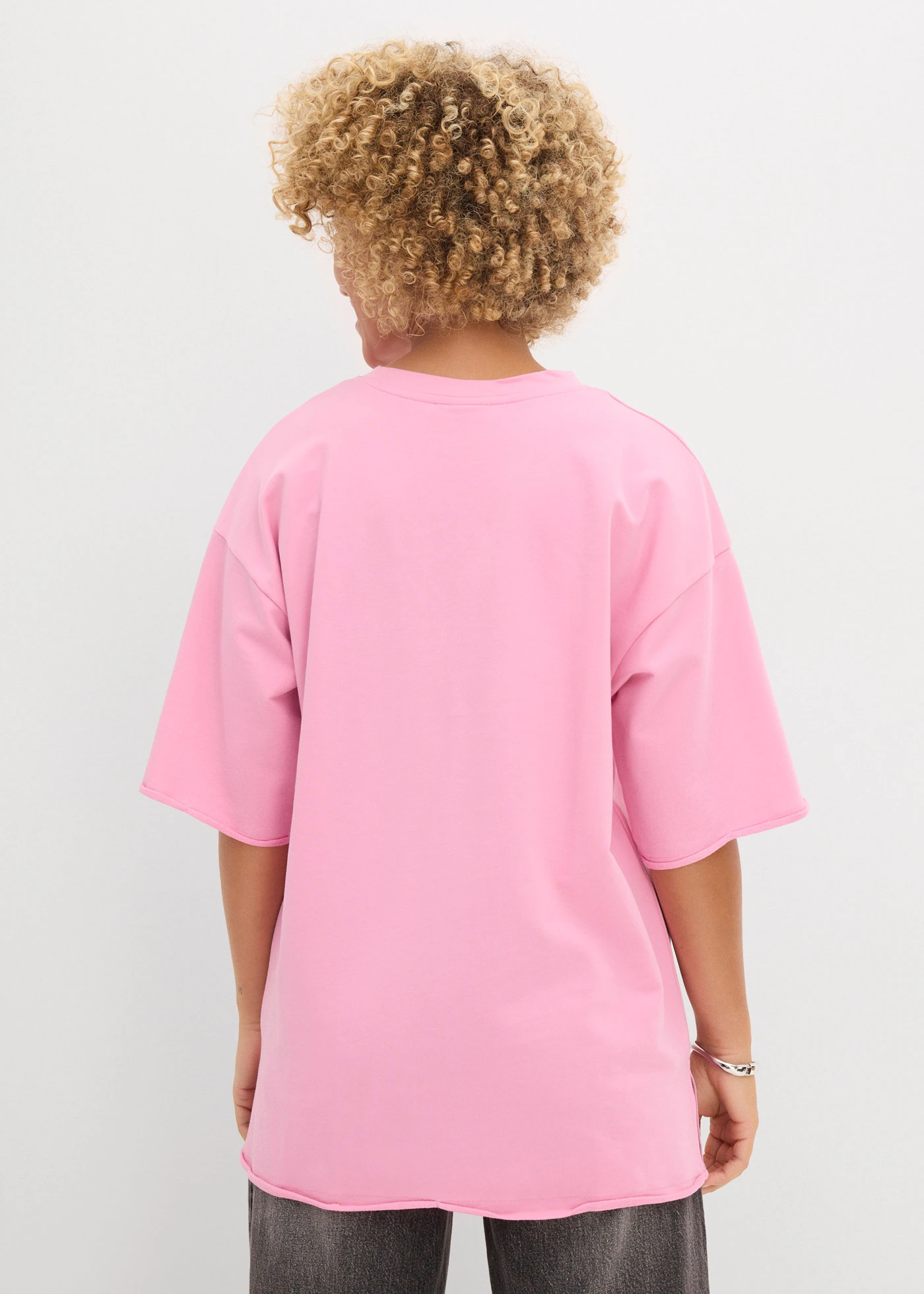 Lang sweatshirt van katoen • bloesempink • bonprix online shop