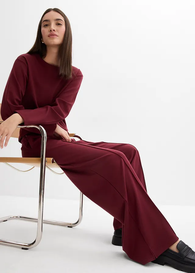 Pantalon en Punto di Roma • rouge érable • product-page.page-title-suffix