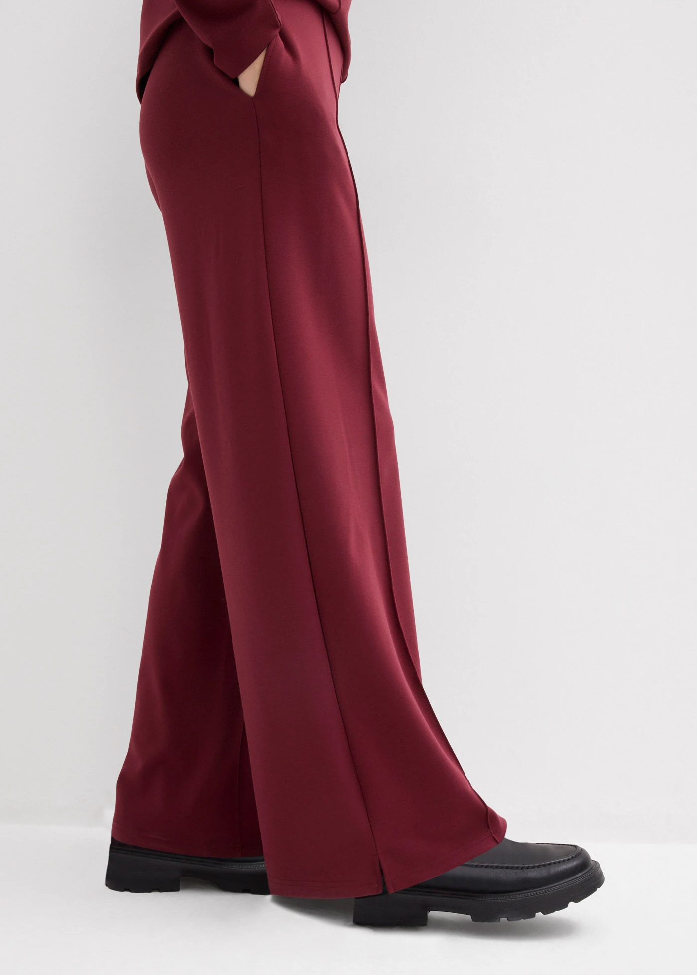 Pantalon en Punto di Roma • rouge érable • Boutique bonprix