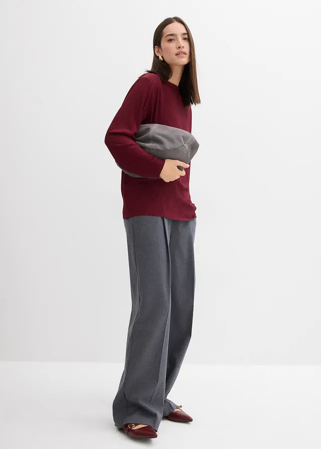 Longsleeve, Kleur: esdoornrood