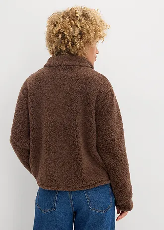 Bunda z plyšového flísu • hliněná hnědá • bonprix obchod