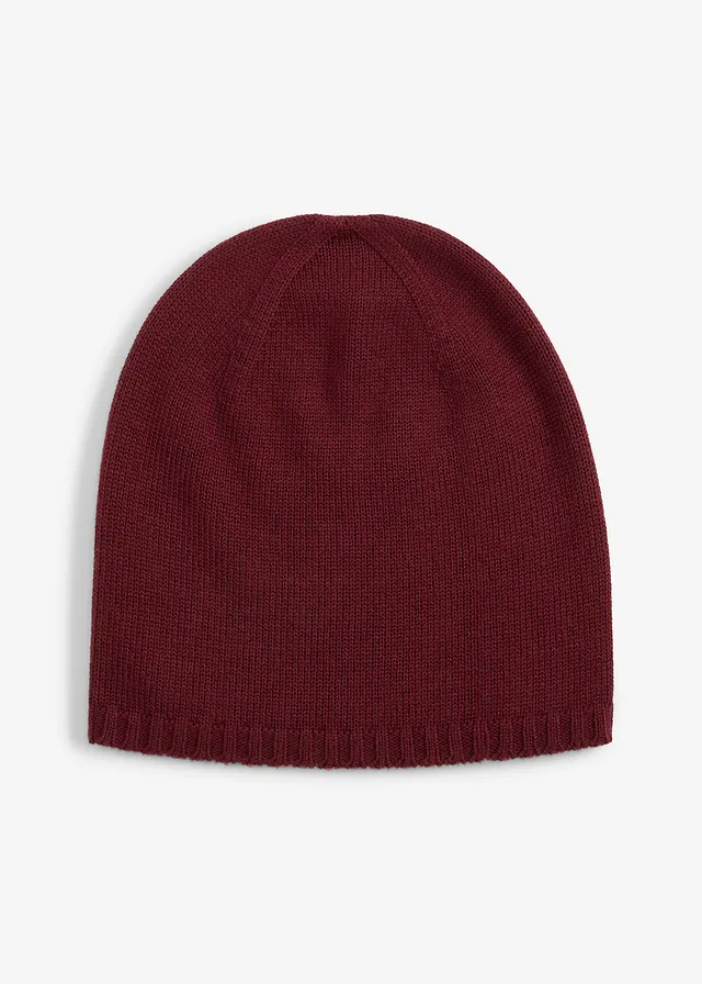 Căciulă beanie din tricotaj fin cu lână Merino