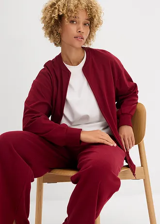 Gilet sweat 100% coton • rouge • Boutique bonprix