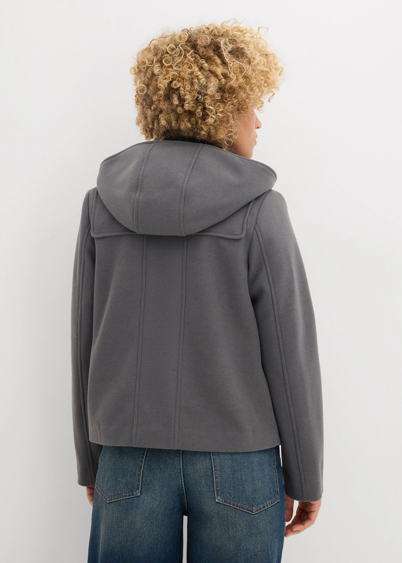 Duffle bunda, imitace vlny • antracitová • bonprix obchod