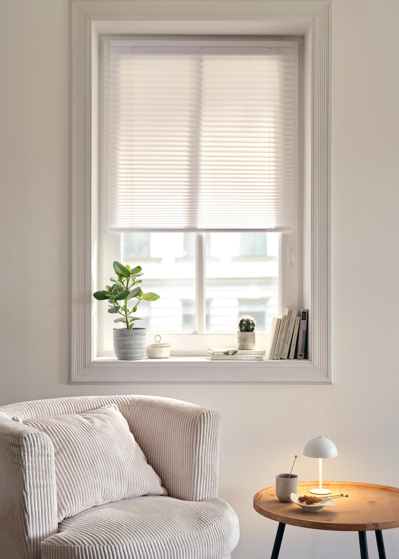 Verduisterend plisségordijn met klittenband • crème • bonprix online shop