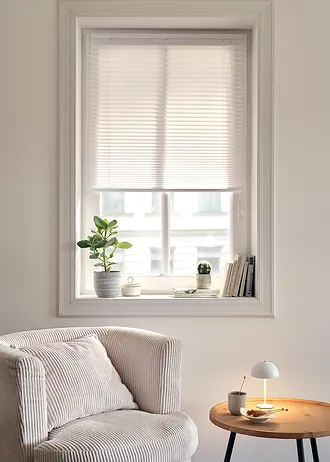 Verduisterend plisségordijn met klittenband • crème • bonprix online shop