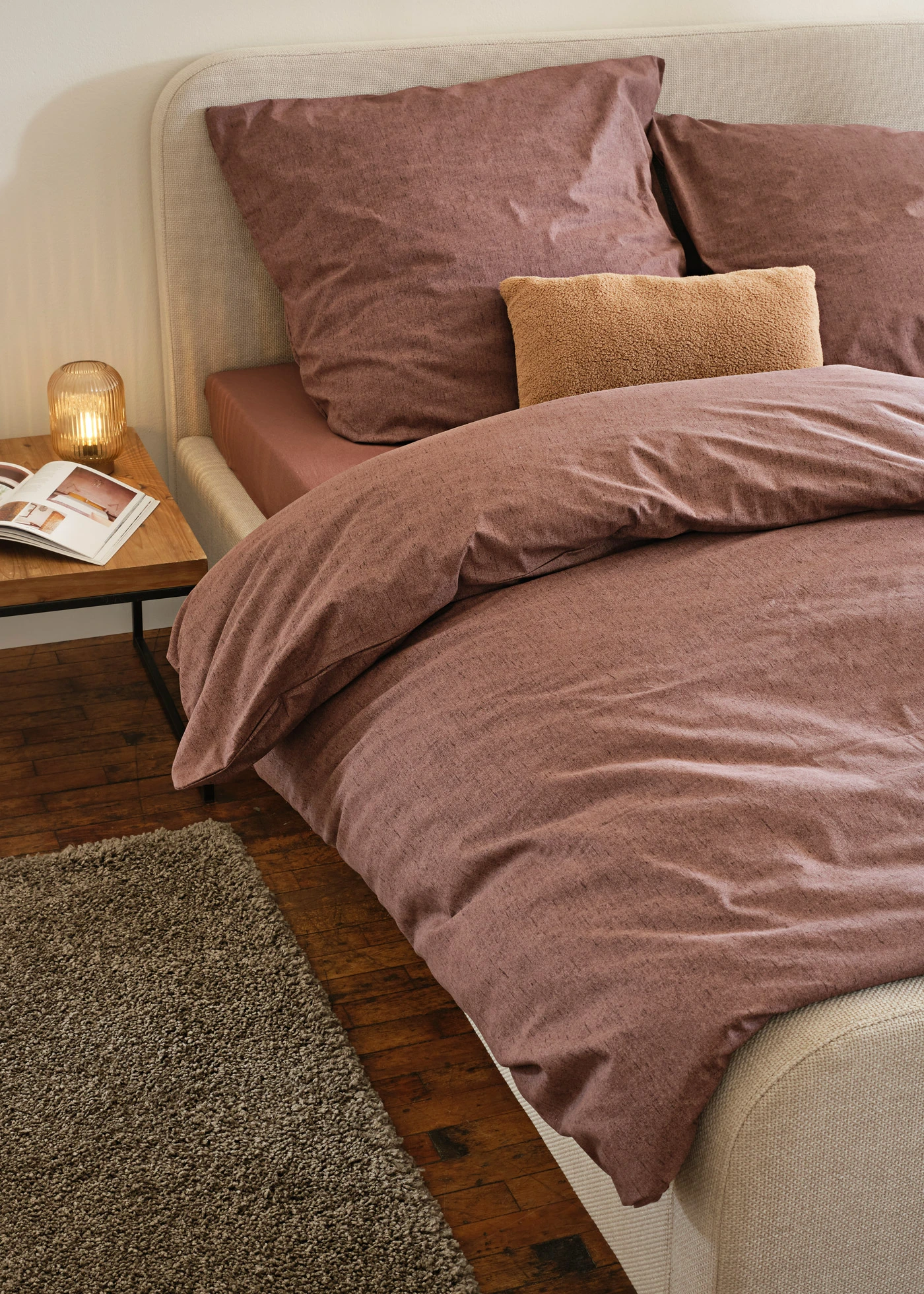 Parure de lit aspect lin • marron • Boutique bonprix