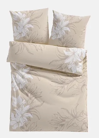 Lenjerie de pat din linou • crem • magazin bonprix