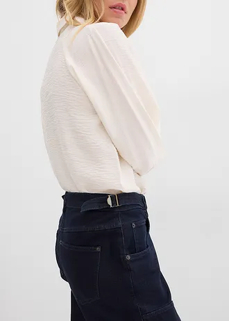 Džíny Wide Leg, Mid Waist • sytě modrý denim unwashed • bonprix obchod