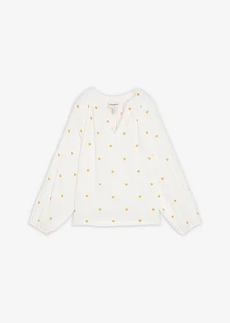 Mušelínová tunika, barva: bílo-pískovcově hnědá s potiskem