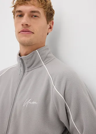 Veste polaire chaude à détails sportifs • gris ombré • Boutique bonprix